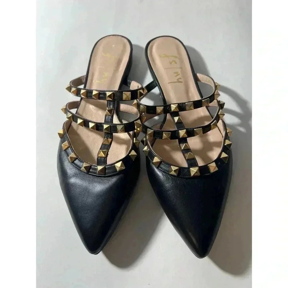 Black Studded Women's Shoes